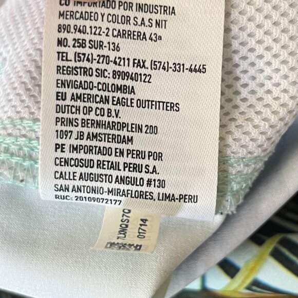 American Eagle Swim Board Shorts Mens Large Palm Tree Drawstring - Picture 9 of 13